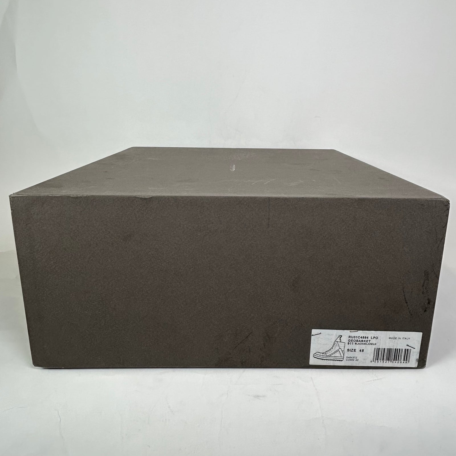 Rick Owens Black/Milk Geobaskets Size 45