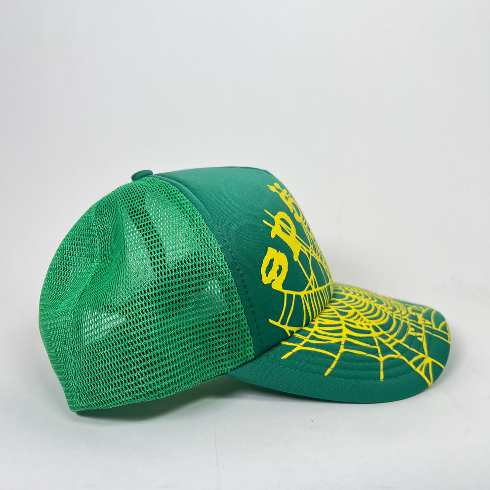 Sp5der Slime Green OG Web V2 Trucker Hat