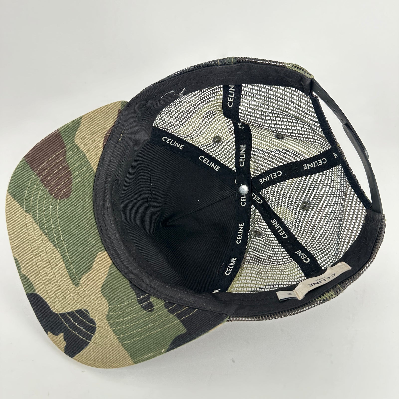 Celine Camo Logo Trucker Hat Size M