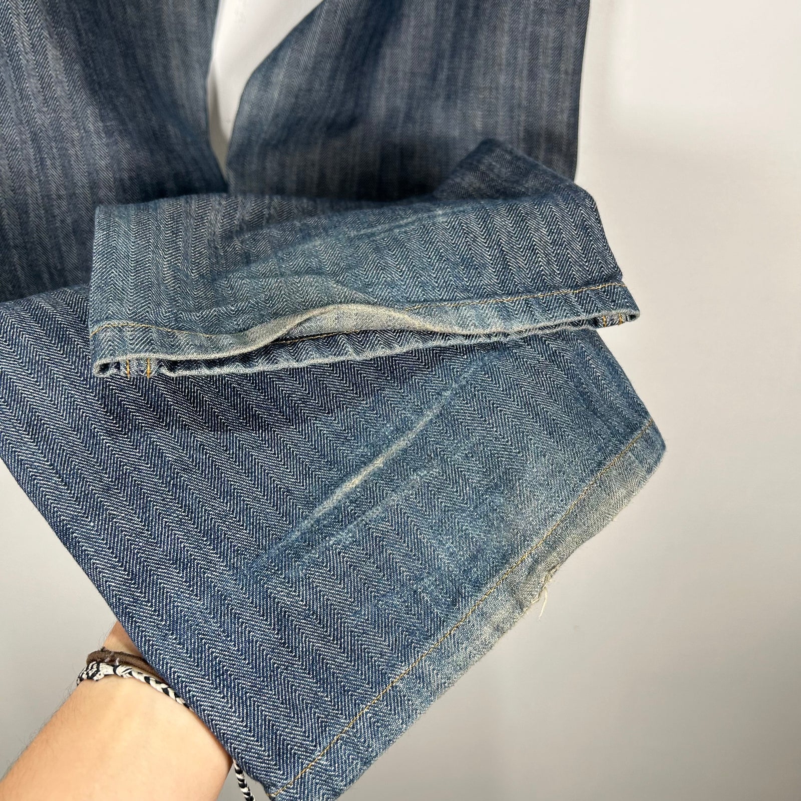 Hysteric Glamour Denim Herringbone Carpenter Pants Size 32