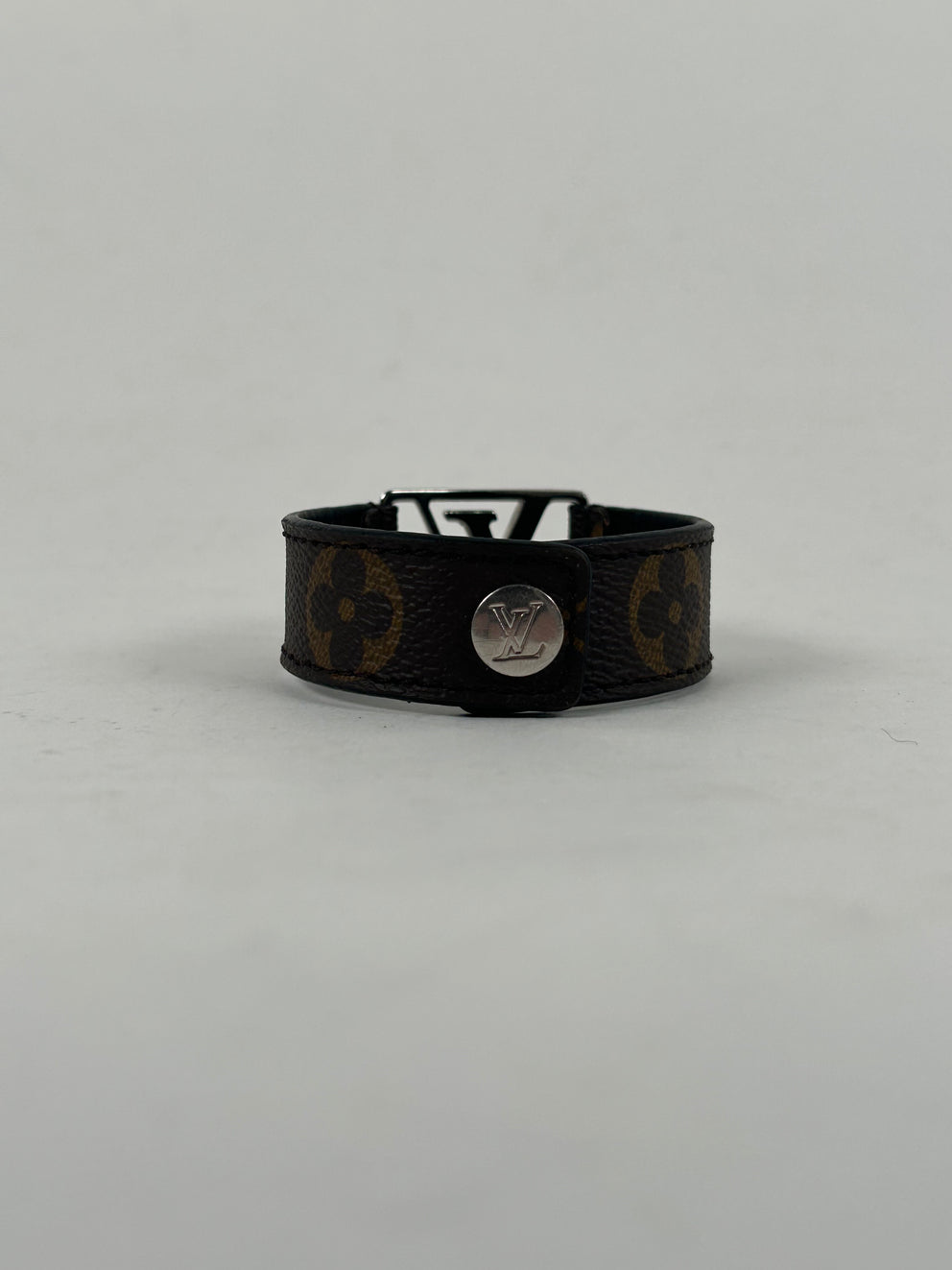 Louis Vuitton 'LV' Leather Strap Bracelet