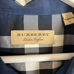Burberry Blue Plaid Shirt Size XL