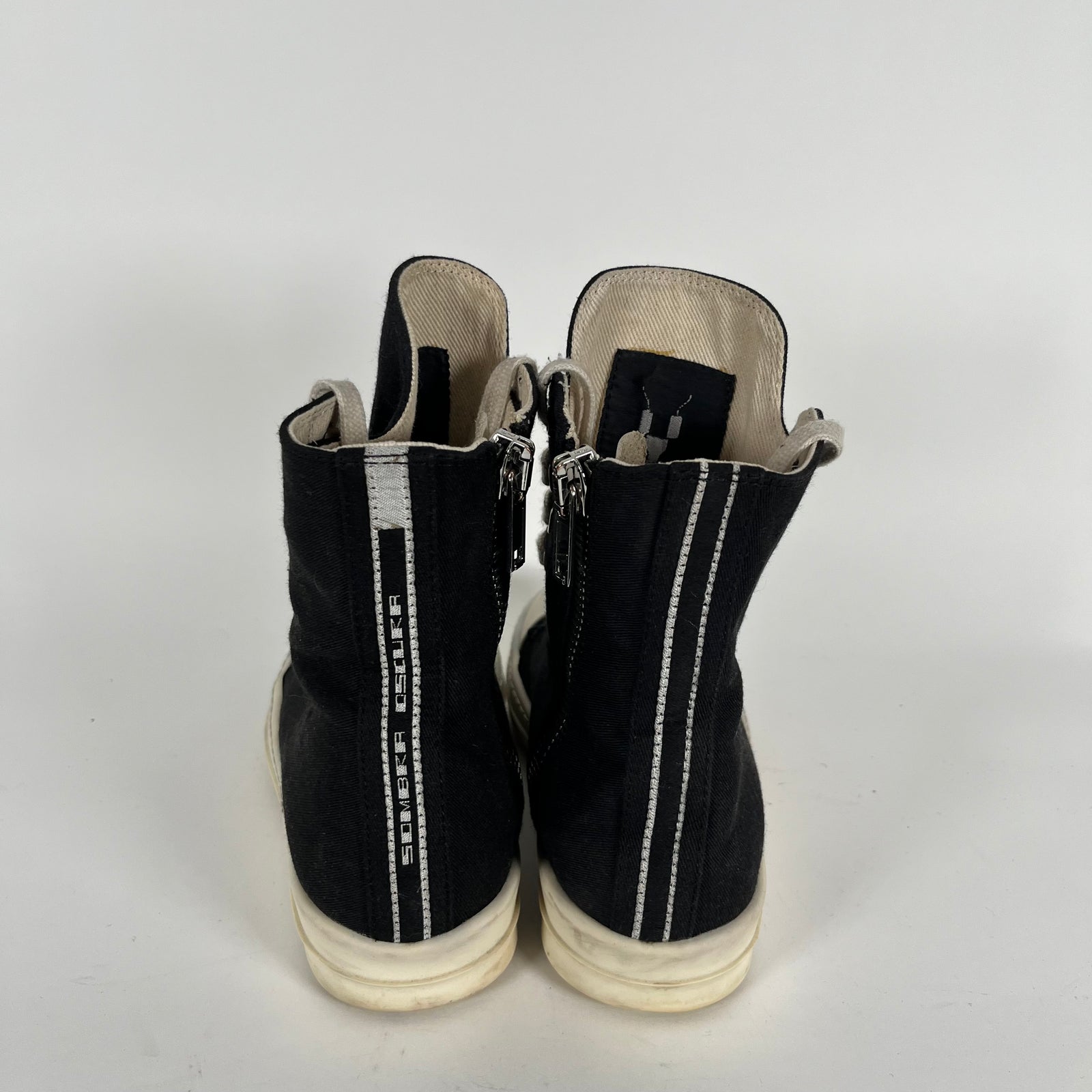 Rick Owens DrkShdw Black Canvas Ramones Size 37