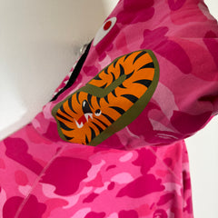 Bape Pink Camo Shark Hoodie Size S