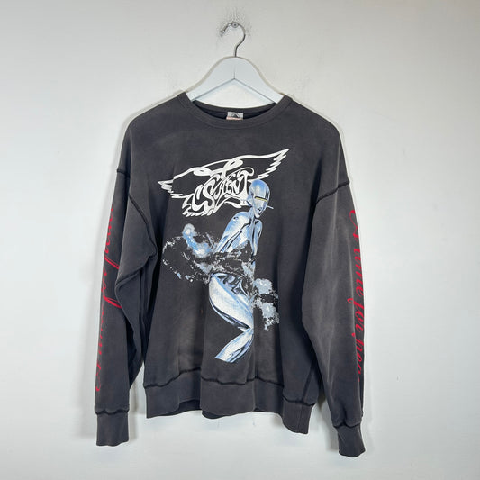 Saint Michael x Sorayama Vintage Grey Robot Sweatshirt Size L