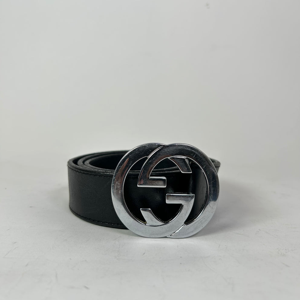 Gucci Black Signature Logo Belt