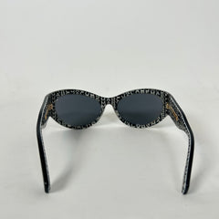 Marc Jacobs Black Gradient Acetate Oval Sunglasses
