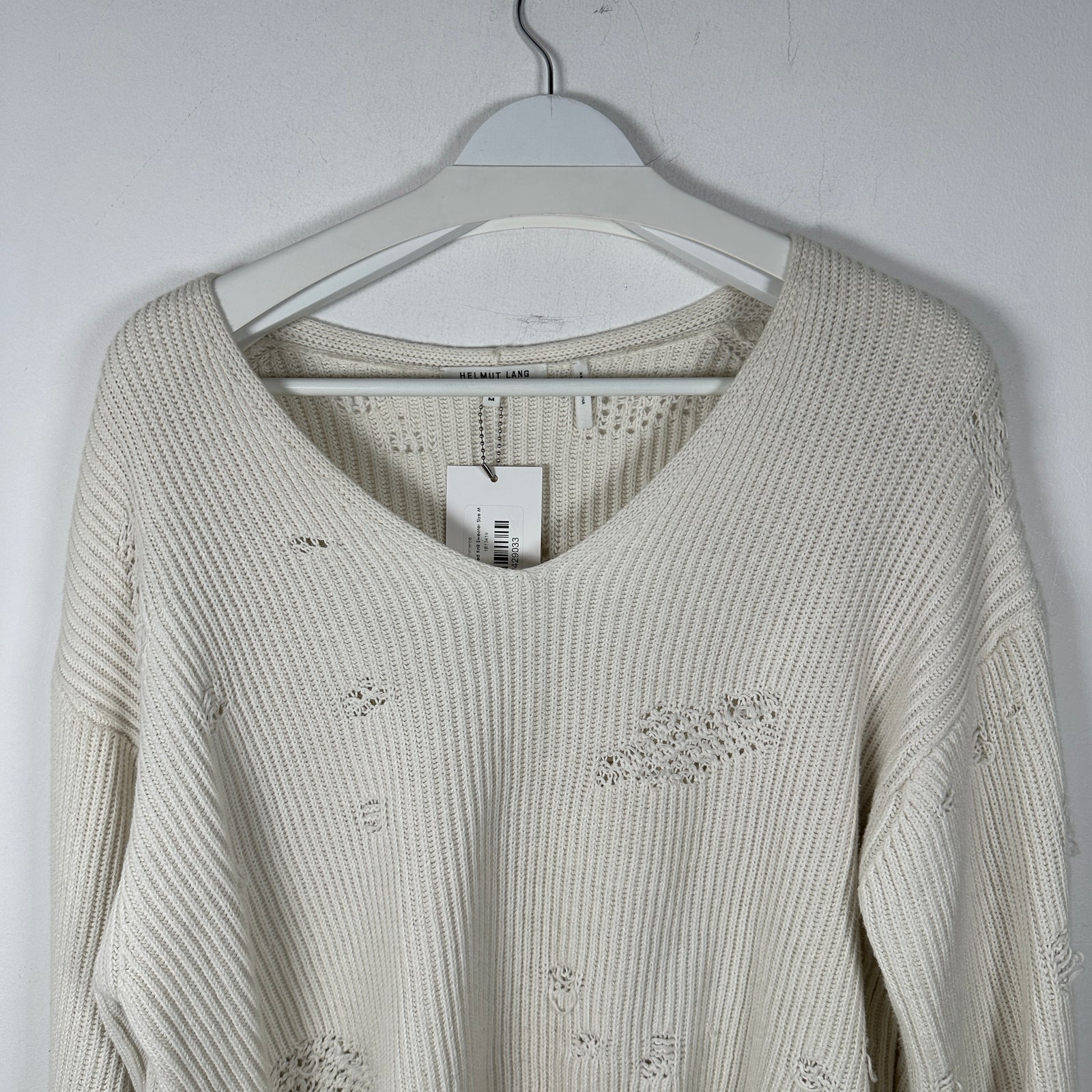Helmut Lang Distressed Knit Sweater Size M