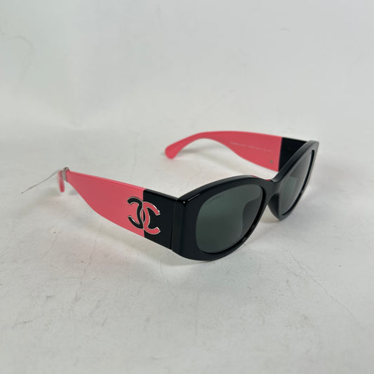 Chanel CC Acetate Oval Sunglasses