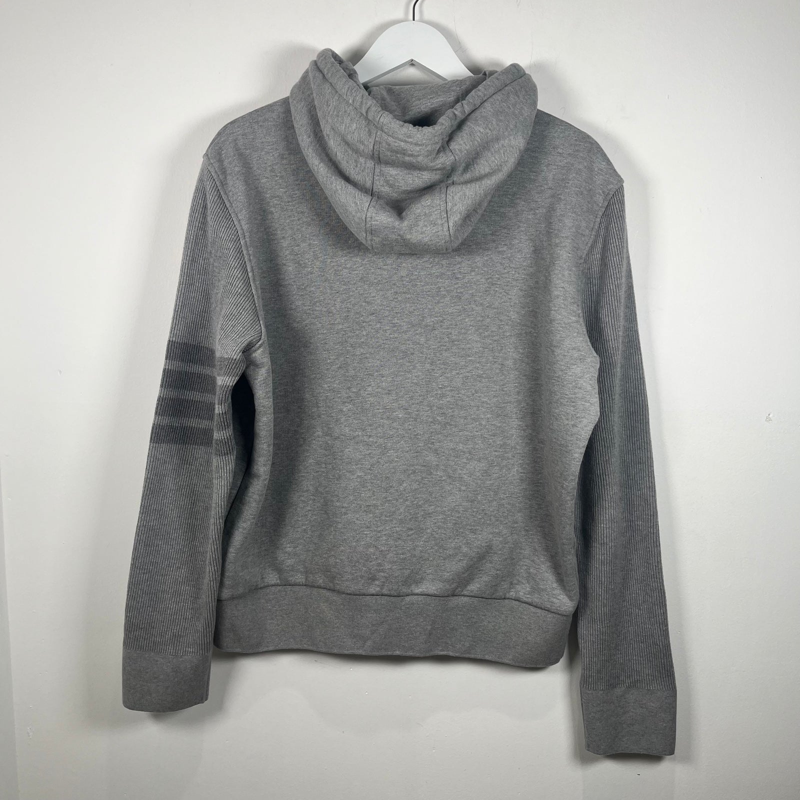 Thom Browne Grey 4-Bar Hoodie Size 3