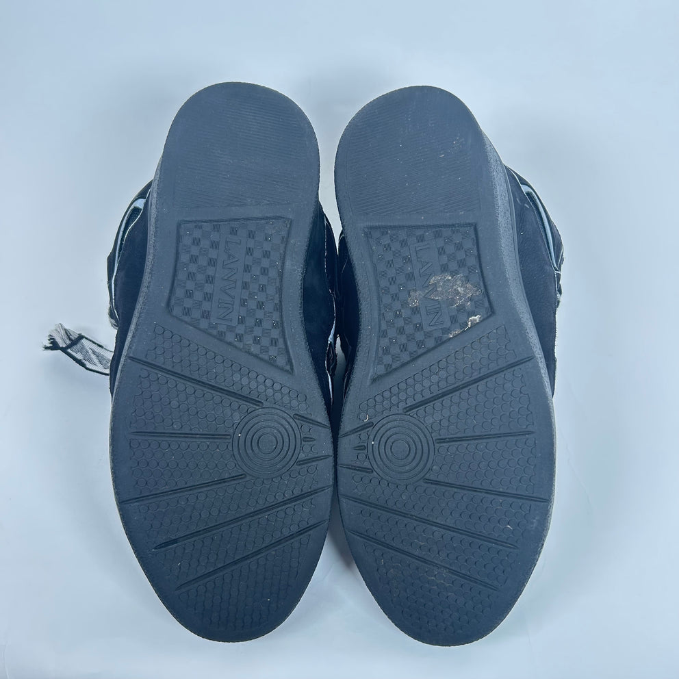 Lanvin Black Reflective Curb Sneaker Size 44