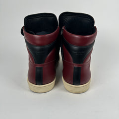 Saint Laurent SL/10H Court Burgandy High Tops Size 41