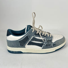 Amiri Blue Denim Skel Low-Top Sneaker Size 46