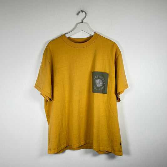 Acne Studios Yellow Pocket logo T-shirt Size L