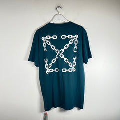 Off-White Teal Chain Arrows T-Shirt Size XL