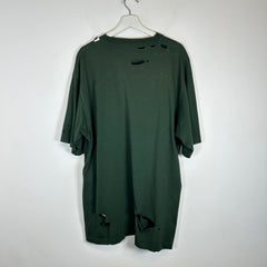 Balenciaga Green Distressed Logo T-Shirt Size XS