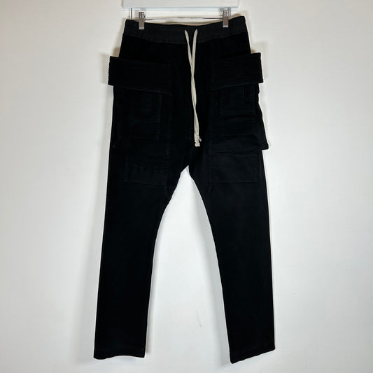 Rick Owens Drkshdw Corduroy Creatch Cargo Pants Size M