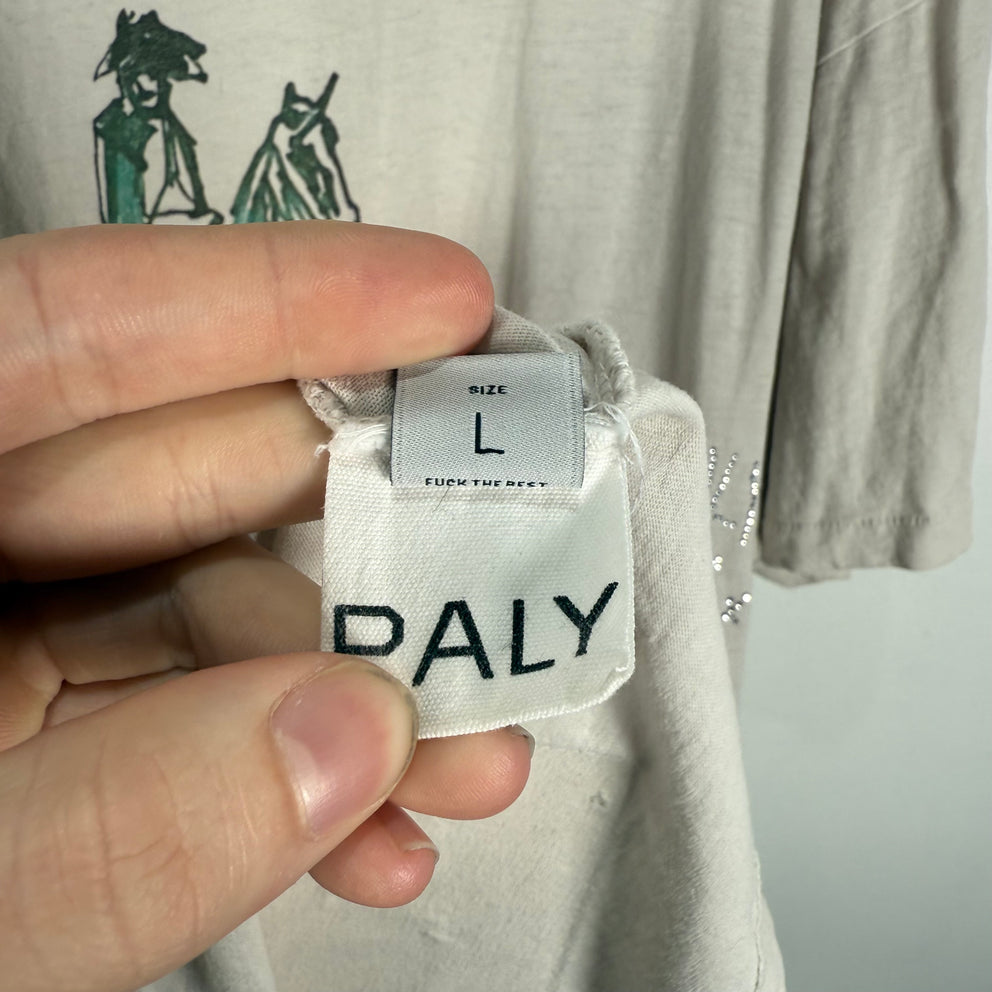 Paly x Eri Wakiyama 'Bad Luck' Distressed Graphic T-Shirt Size L