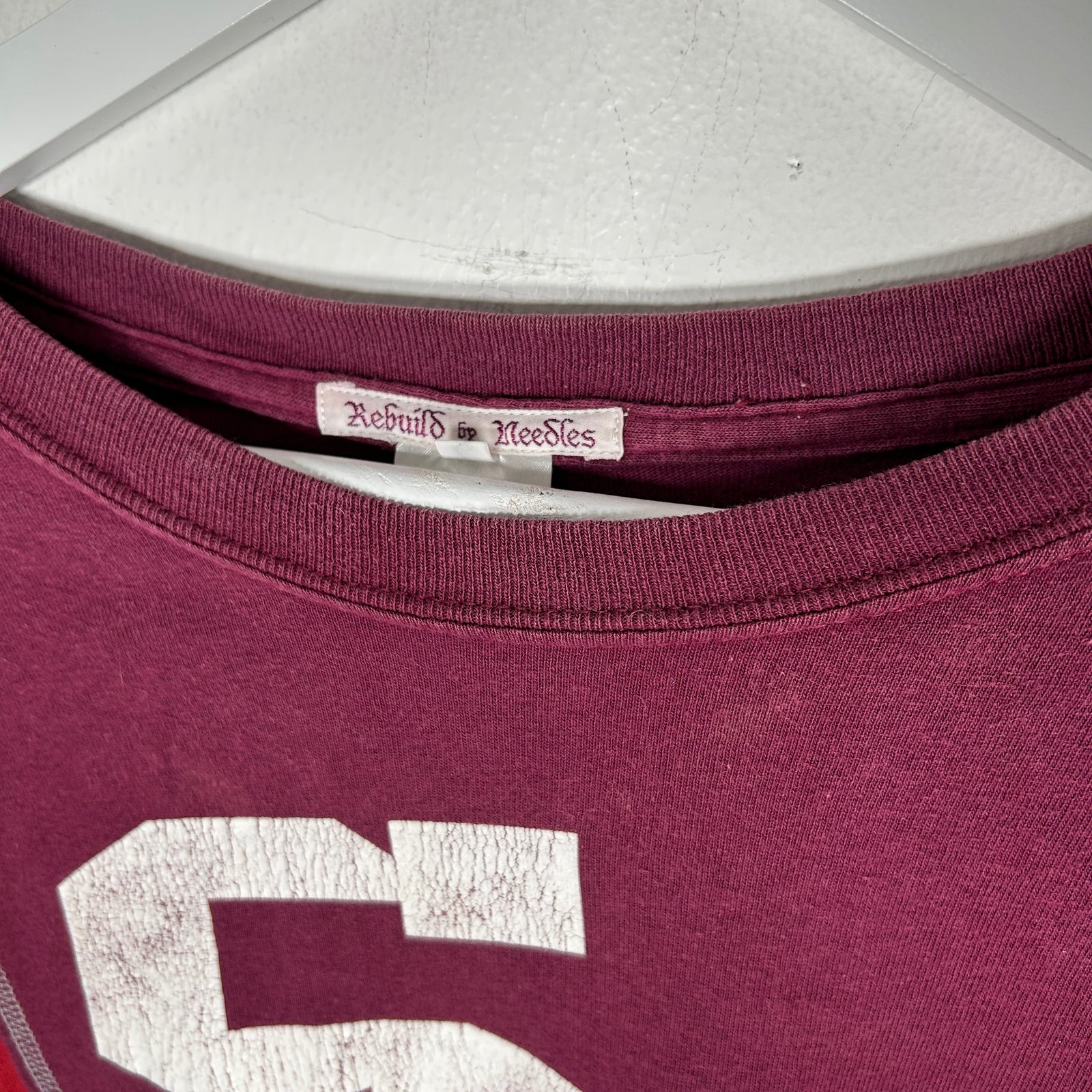 Needles Rebuild "SH Football" T-Shirt Size M