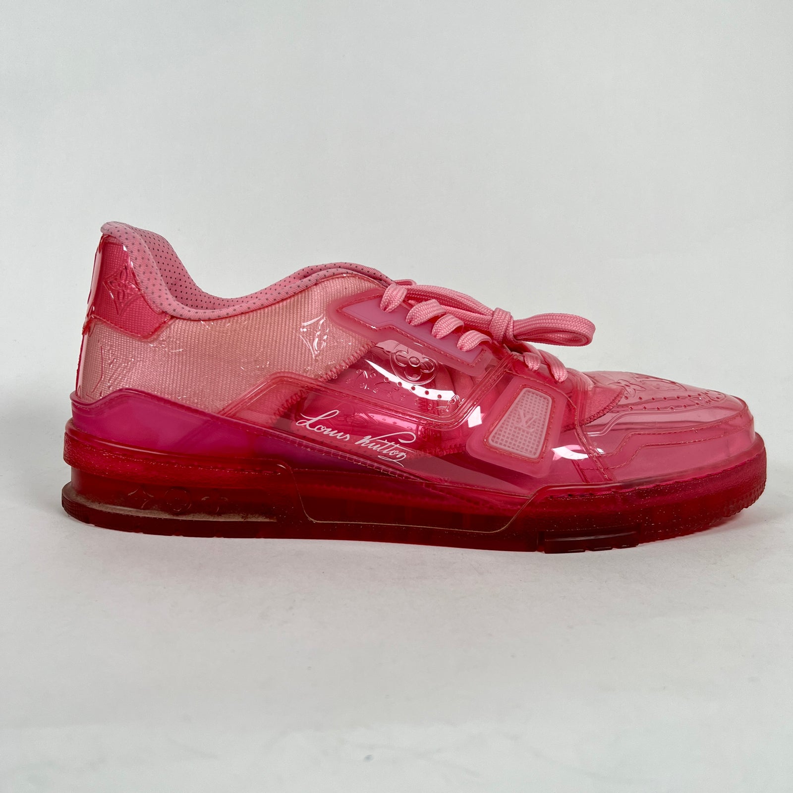 Louis Vuitton Fluorescent Pink Trainer Size 13