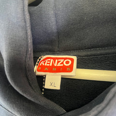 Kenzo Navy Flower Logo Hoodie