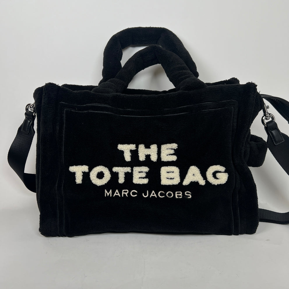 Marc Jacobs Black The Terry Medium Tote Bag