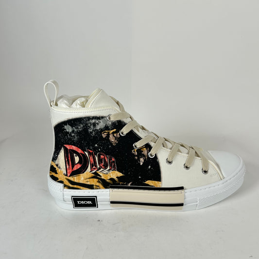 Dior B23 White 'AsteroDior' High-Top Sneaker Size 44
