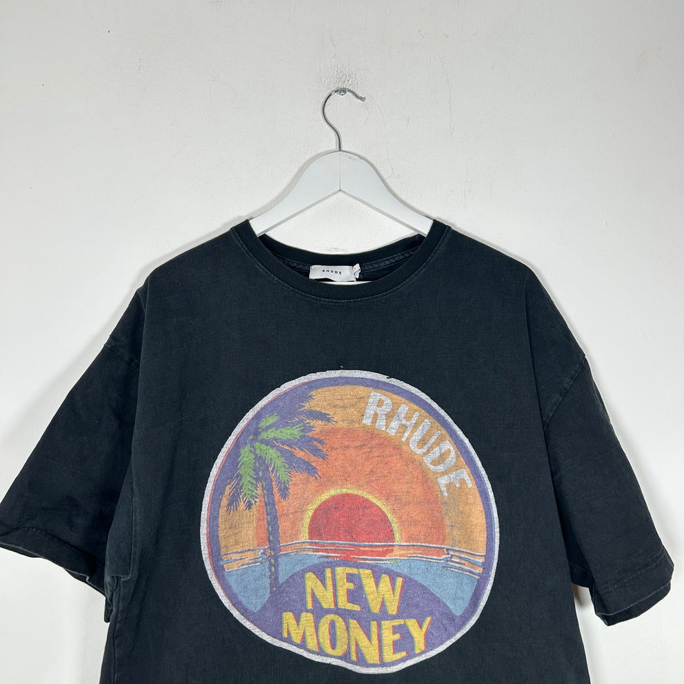 Rhude 'New Money' Graphic Black T-Shirt Size L