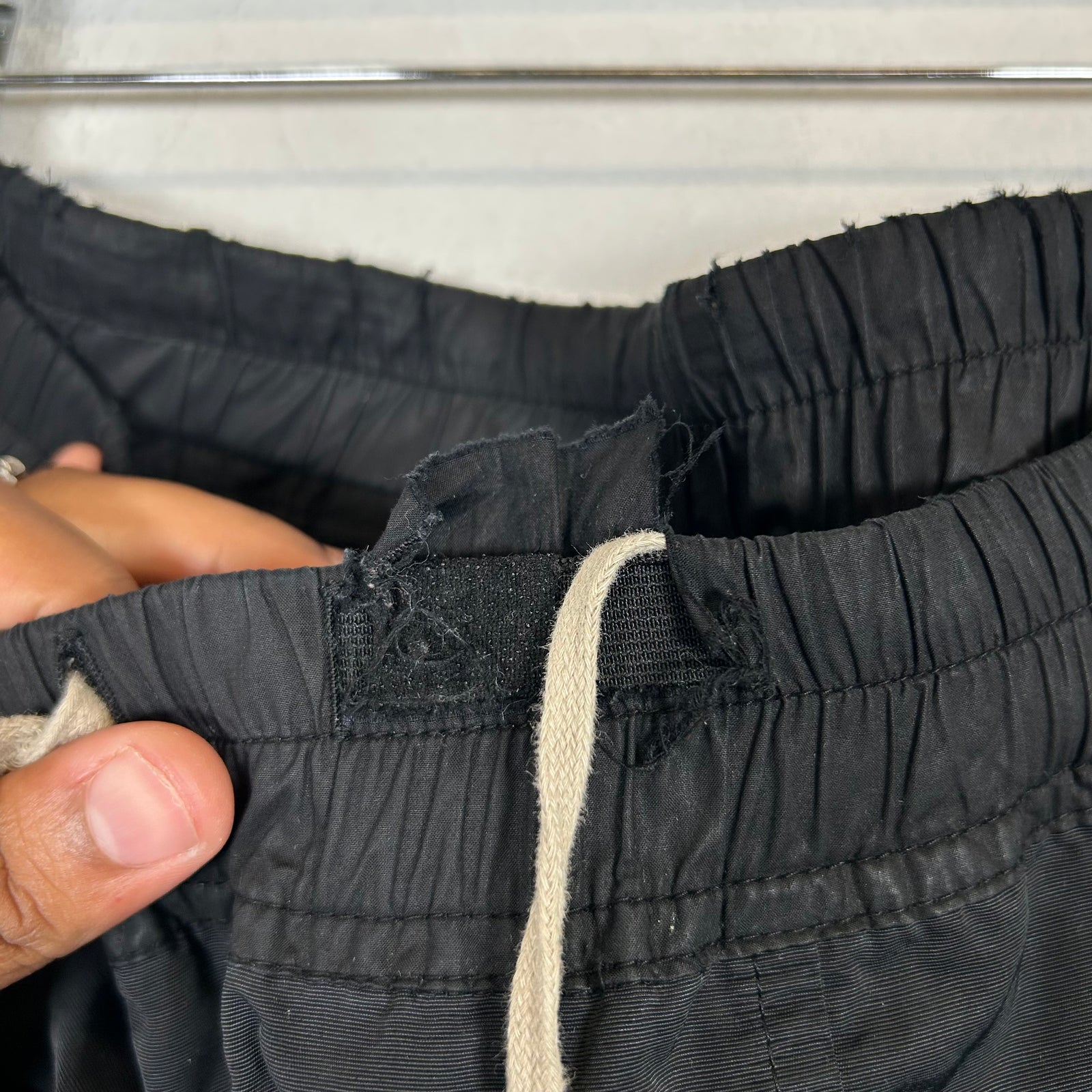 Rick Owens Black Nylon Creatch Cargos Size M