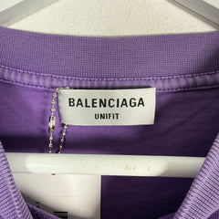 Balenciaga Lilac Unity Logo T-Shirt Size S