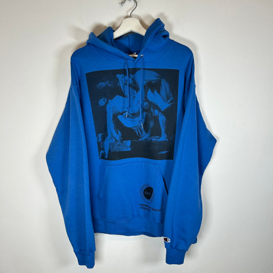 Virgil Abloh Blue 'Figures Of Speech' Pyrex Hoodie Size XL