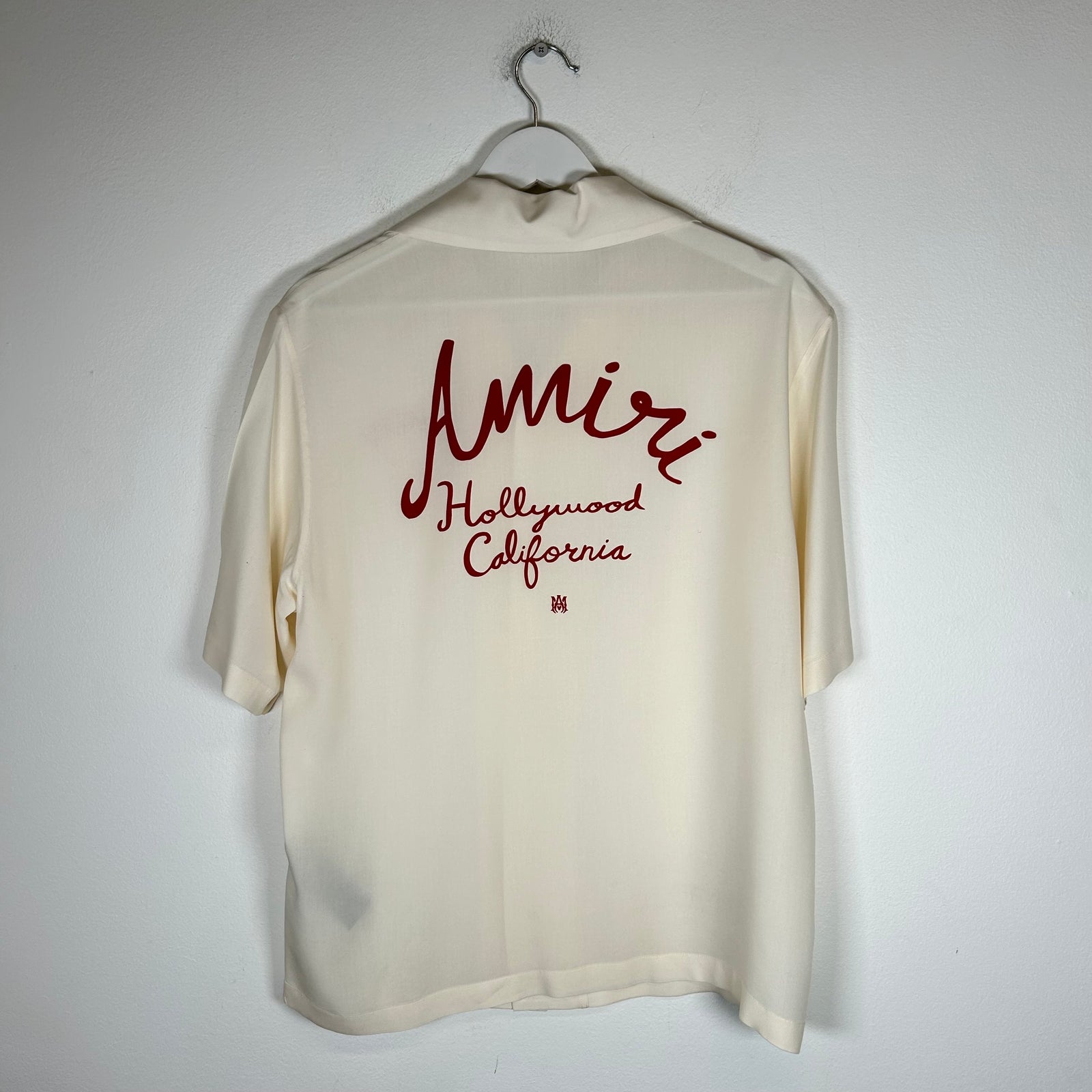 Amiri Cream Hollywood Camp Shirt Size M