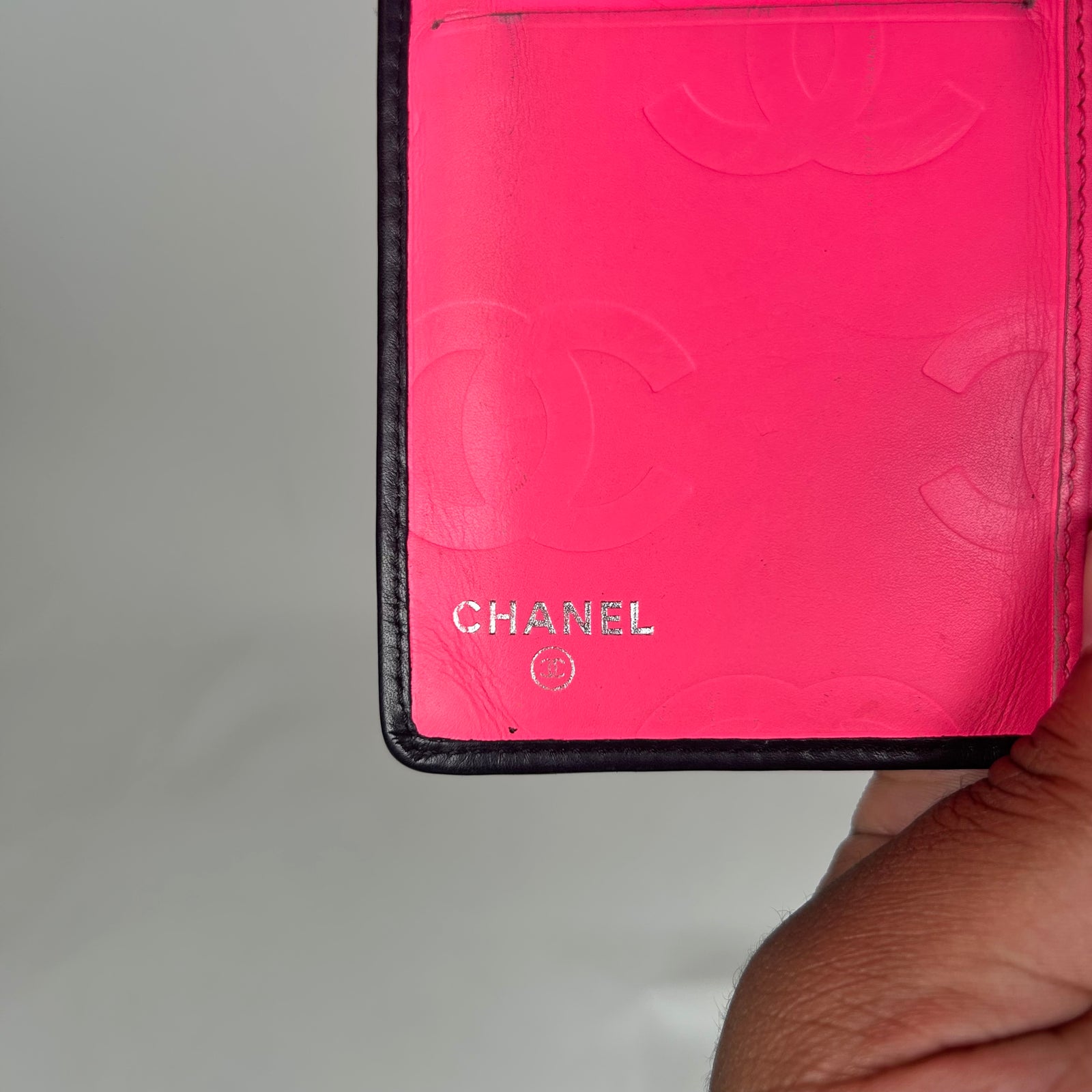 Chanel Black Combon Quilted Long Wallet