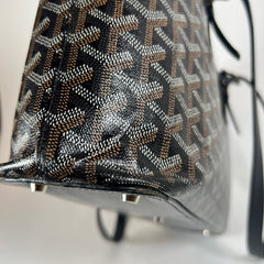 Goyard Black Goyardine Marie Galante MM Tote Bag