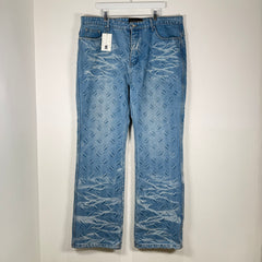 Who Decides War Blue 'Thread Plate' Denim Jeans Size 40