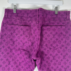 Louis Vuitton Purple Monogram Jeans Size 34