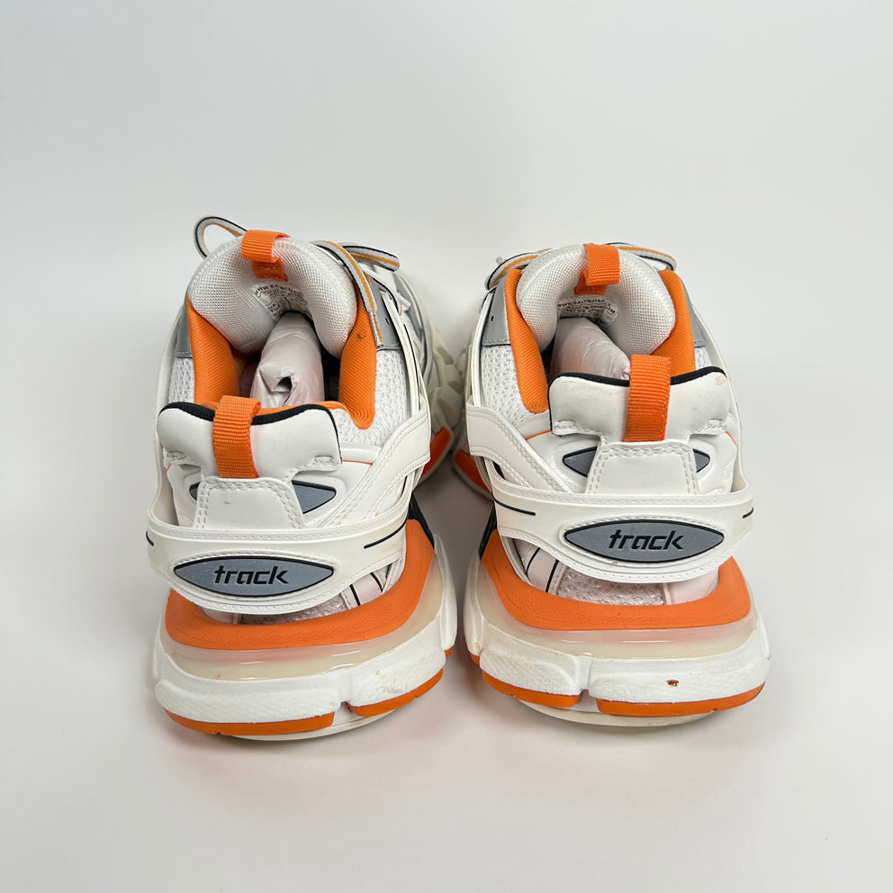 Balenciaga White/Orange Track Sneaker Size 44