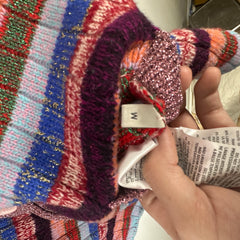 Gucci Reversible Lurex Knit & Silk Cardigan Size M
