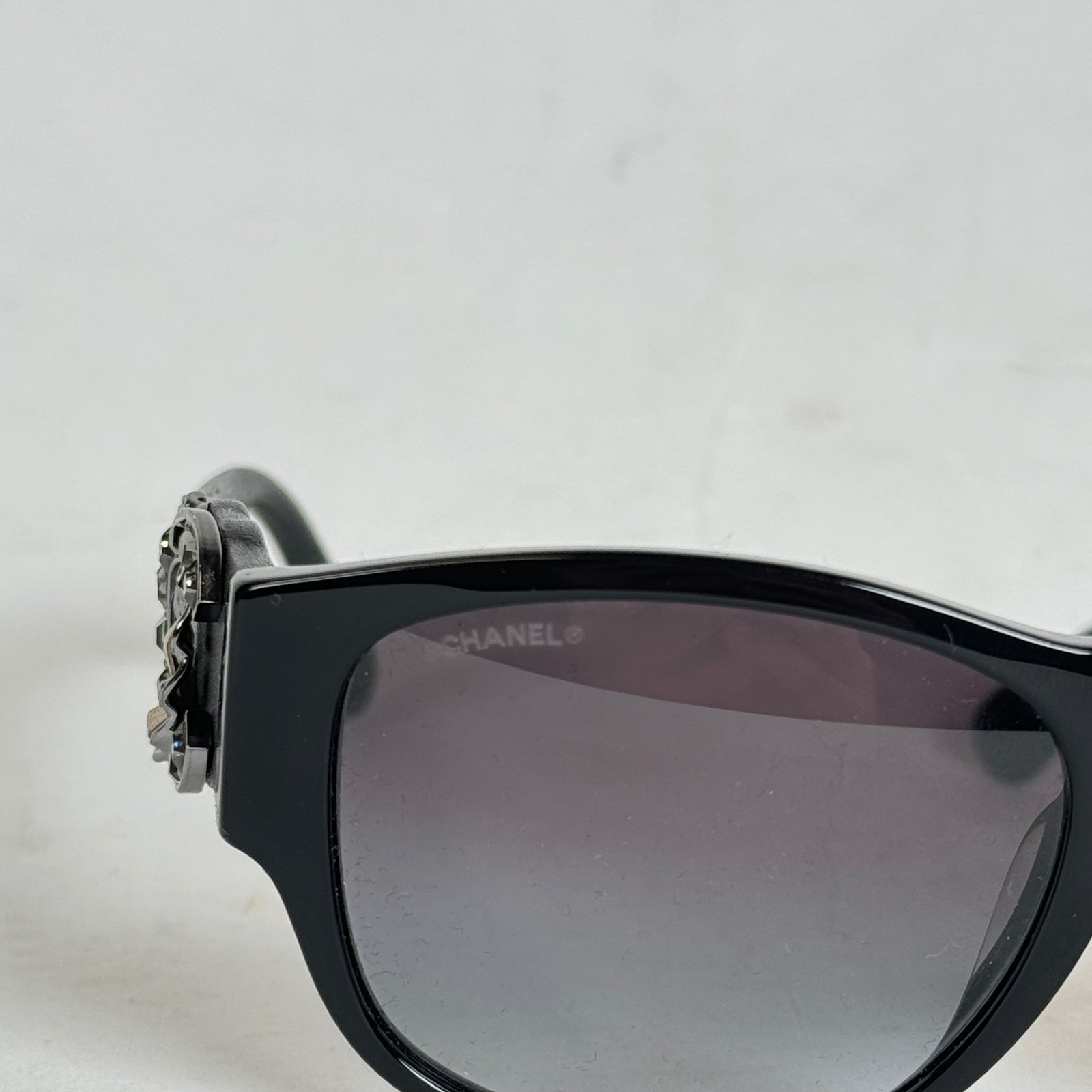 Chanel Lambskin Crystal CC Sunglasses