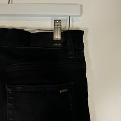 Amiri Black Applique Logo Denim Jeans Size 30