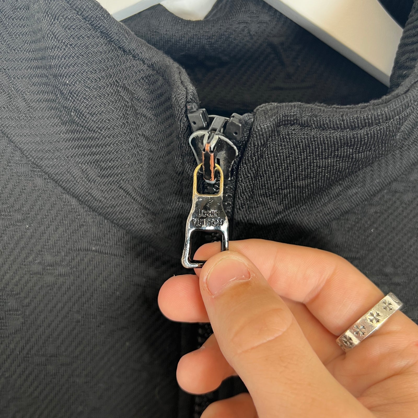 Louis Vuitton Black Monogram Zip Up Size L