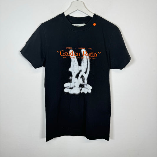 Off-White Black Cartoon 'Golden Ratio' Tee Size XS