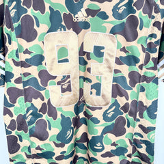 Bape Camo/Gold '93' Football Jersey Size M