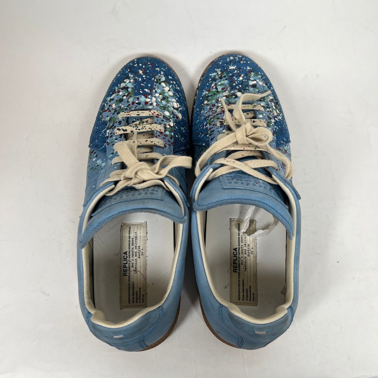 Maison Margiela Blue Paint Splatter Gats Size 43