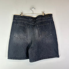 Off-White Black Washed Zipper Denim Shorts