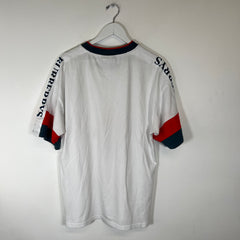 Burberry White Equestrian Logo Tee Sz L
