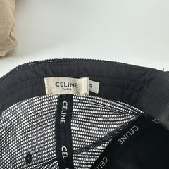 Celine Black Trucker Logo Hat Size M