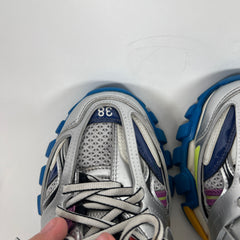 Balenciaga Multi Color Metallic Track Sneaker Size 38