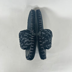 Chanel Black Interlocking CC Braided Tweed Sandals Size 40