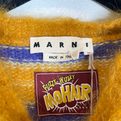 Marni Yellow Fuzzy Wuzzy Mohair Sweater Size 50